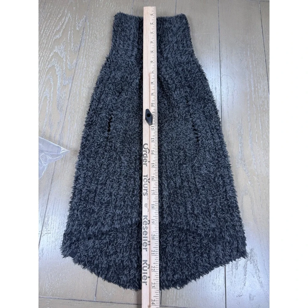 Barefoot Dreams Pet Sweater Large Carbon‎ Gray CozyChic Fuzzy Knit Dog Vest